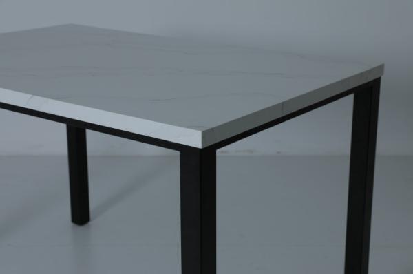 ADA Four-Person Table With Square Stone Countertop for Hospitality Industry