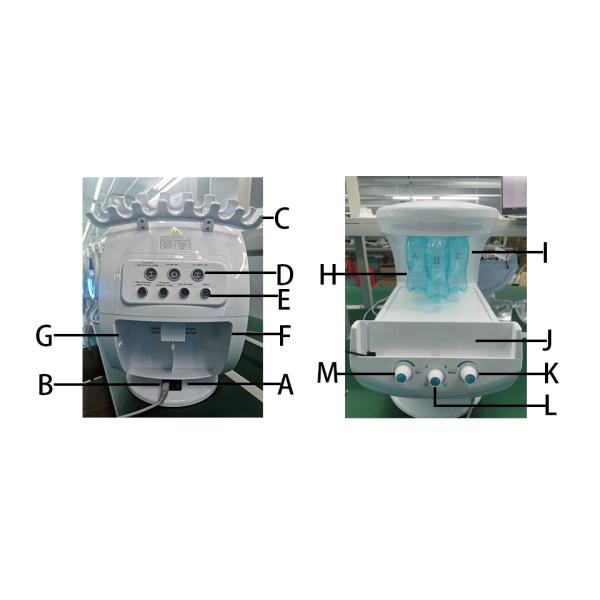 Máquina de limpieza azul hielo con tecnología de microdermoabrasión de hidratación