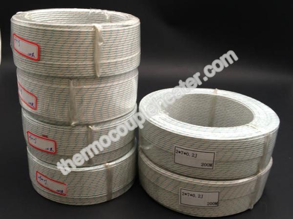 24AWG tipo cabo de compesação do par termoelétrico da fibra de vidro de J personalizado