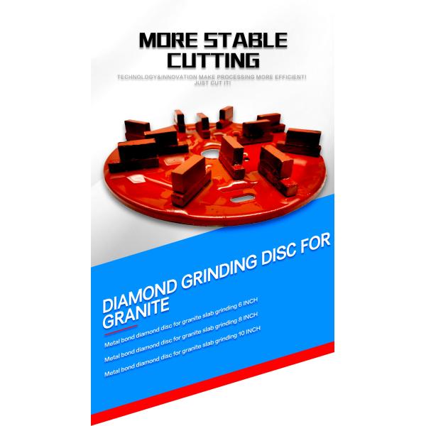 Металлическая связь бриллиантовая шлифовальная плита для гранитного камня 6 