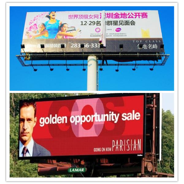 High Bright Steel Outdoor Billboard Advertising Structure Full Color Outside LED Billboard
