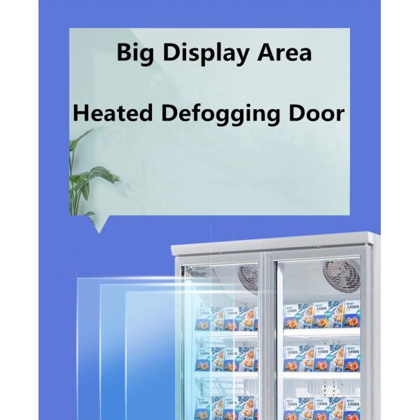 Multiclimate Vertical Glass Door Freezer , 750W 3 Door Merchandiser Refrigerator