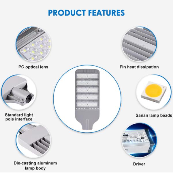 3000K/4000K/6000K OEM ODM IP65 Waterproof LED Street Lights Safe And Reliable