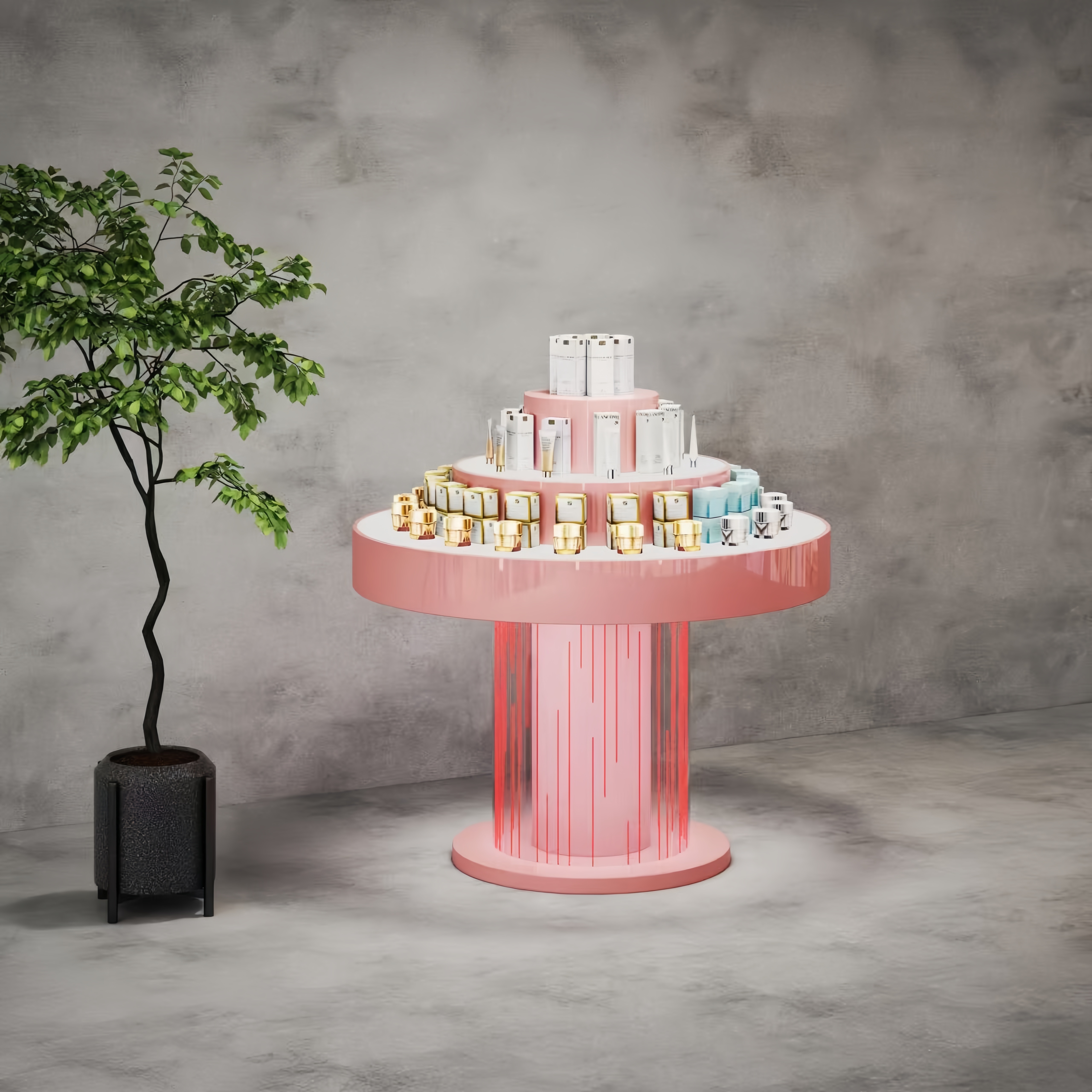 Makeup Display Cabinet, Cosmetic Showcase, Beauty Product Display Counter for Retail Store - Shop Beauty  Furniture