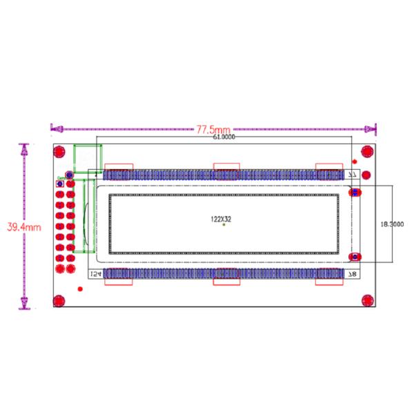 12232 COB Connection Monochrome LCD Module For Metering Module