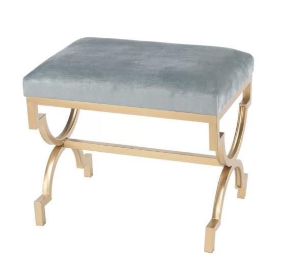 X style stainless steel velvetupholstery ottoman for wedding event rental