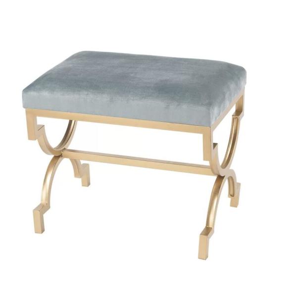 X style stainless steel velvetupholstery ottoman for wedding event rental