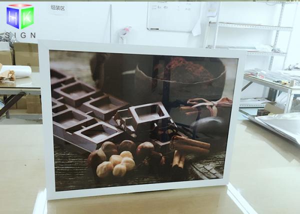 A2 Size Custom Snap Frame LED Light Box Poster Holder Wall Mounted 100V - 240V