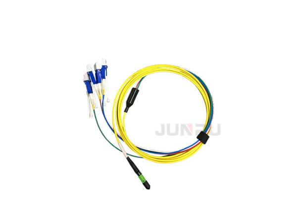 10 Meters Single Mode Patch Cord MPO To LC Male OM3 Fan Out Mpo Lc 8 Cores