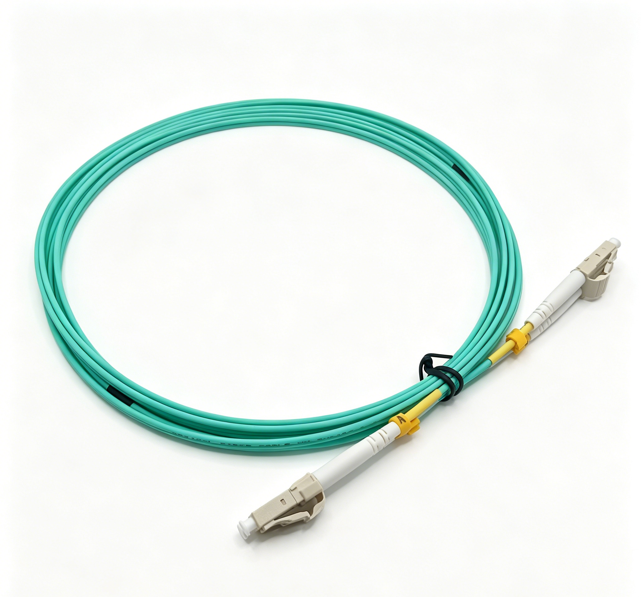 Aqua Color 2.0mm LSZH Duplex OM3 150 Multimode Fiber Patch Cord with LC UPC Dual