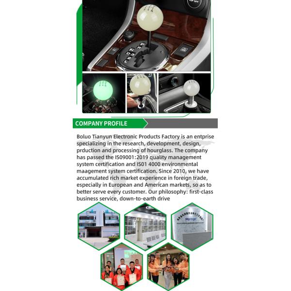 Universal Car Gear Shift Knob Luminous Shift Stick Knob with 3 Adapters Red blue green for Manual Automatic Vehicles