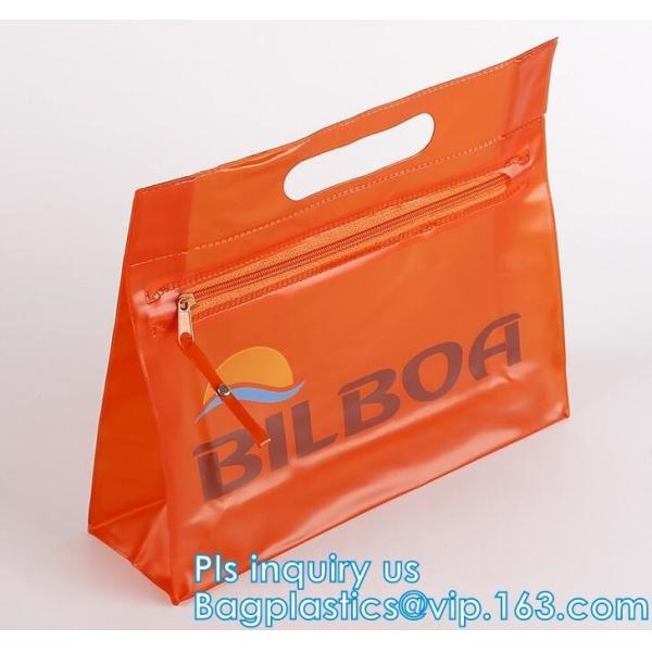 vinyl a3 / a4 / a5 plastic pvc mesh zipper bag, Eco-friendly Slider Zipper Flat Plastic Bag For Document or Swimwear, zi