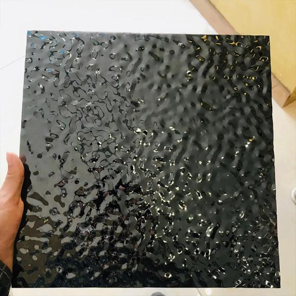 Foshan Factory Direct PVD Titanio negro agua ondulada hoja de acero inoxidable precio