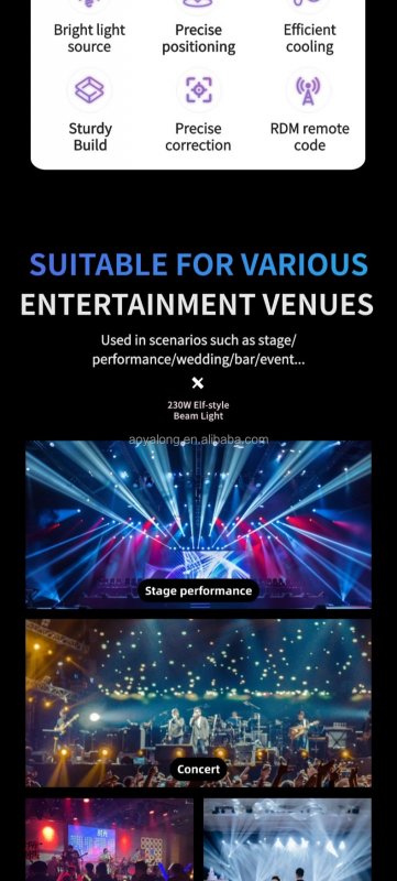 Cheap Stage Lighting Equipment Sharpy Beam 230 7R MINI Moving Head Light with Aura Ring Portable for Party DJ Disco Club Lights