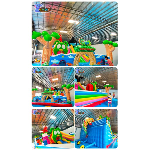 Gorilla Dinosaur Inflatable Bouncy Castle Bounce House Slide Amusement Park
