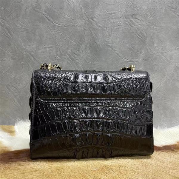 Authentic Crocodile Skin Women Small Flap Purse Genuine Alligator Leather Lady Chain Bag Female Single Shoulder Bag