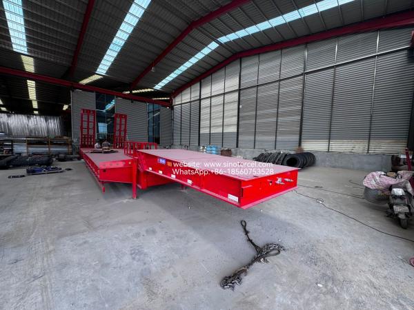 60 Ton Semi Lowbed Trailer with Hydraulic Adjusting Platform