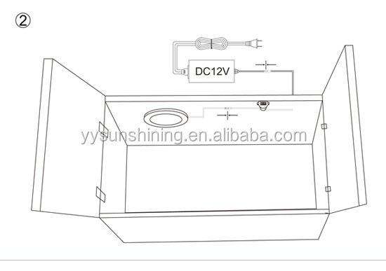 ABS DC12V 24V Smart Detachable Single Door Motion Sensor Led Cabinet Furniture Light