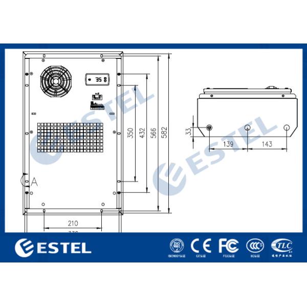 Энергосберегающая на открытом воздухе емкость 50Hz кондиционера 220VAC 600W шкафа охлаждая