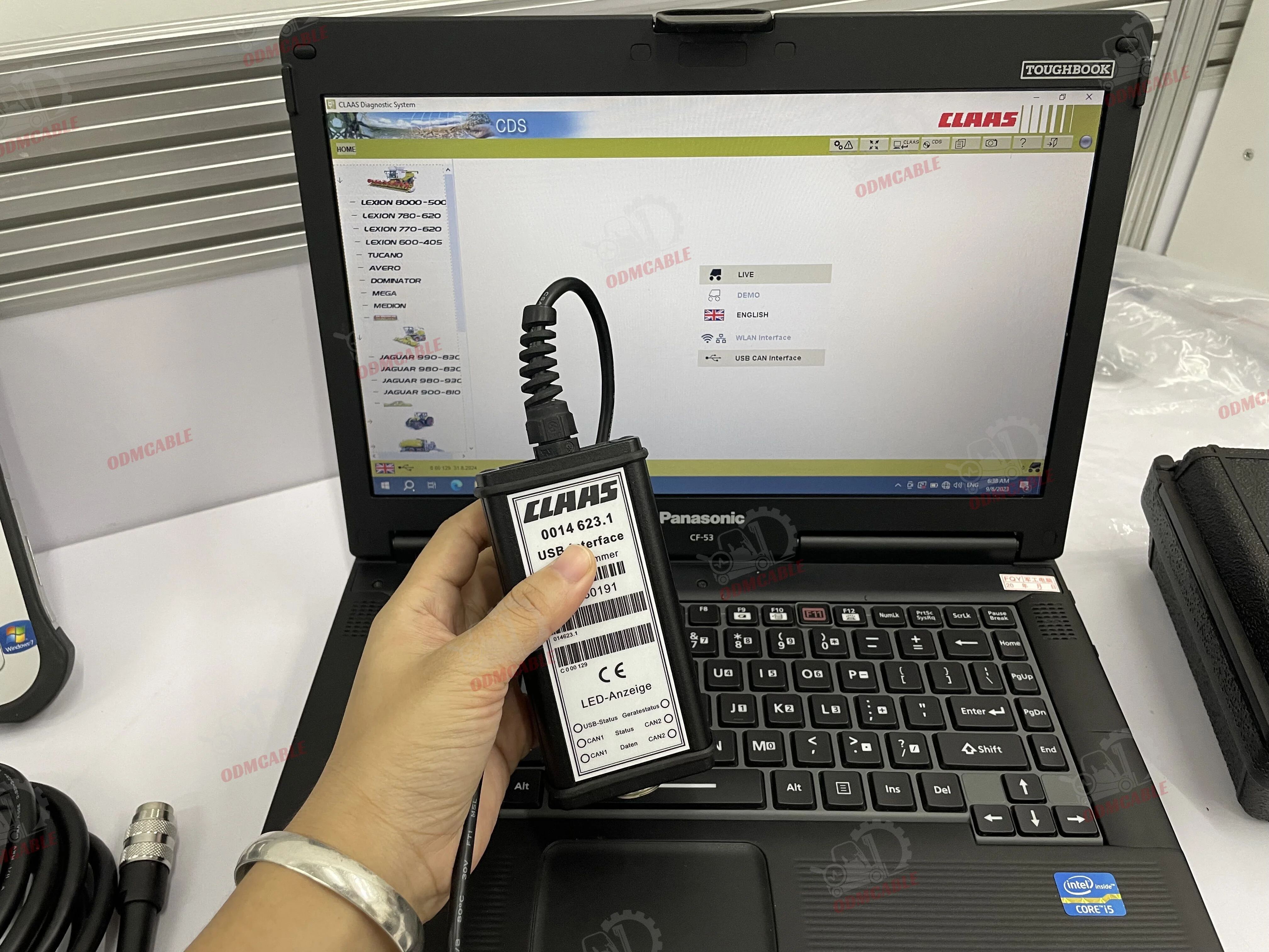 Новый для CLAAS CANBUS MetaDiag Интерфейс Сельское хозяйство Строительный грузовик Трактор Для КЛАСС Диагностический инструмент+Таблет F110