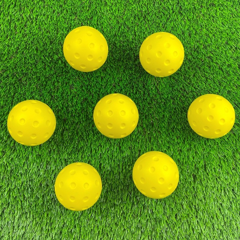 Waterproof Noiseless 74mm Pickleball Training Ball with PU Foam for Indoor Practice