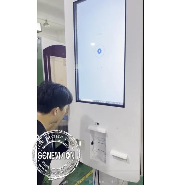 Камера микрофон Киоск быстрого обслуживания с принтером Qr код сканера Логотип печать