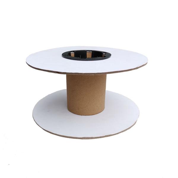 Custom Eco-Friendly Kraft Paper Wire Spool with Anti-Curl and UV Coating for Consumer Electronics