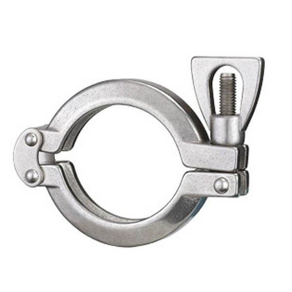 Industrial Tri Clover Clamp Fittings Mirror Polishing Double Bolt Pipe Clamps