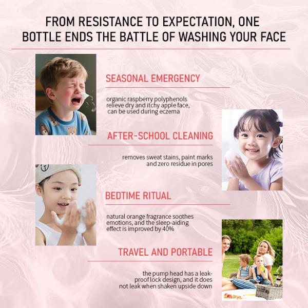 KIDS Facial Hydrating APG Amino Acid Cleansing Mousse For Sensitive Skin