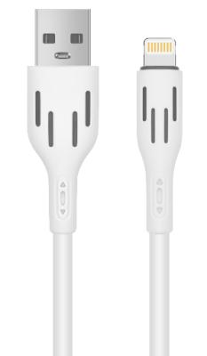 White USB - Lightning Fast Charging Cable with Reinforced Ends
