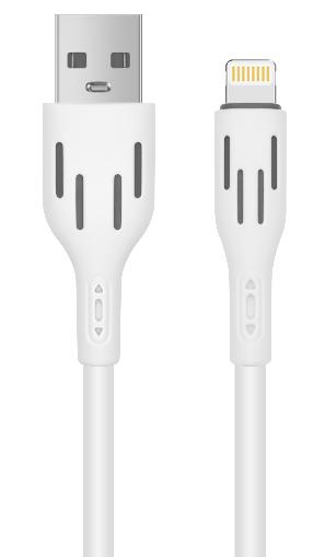 White USB - Lightning Fast Charging Cable with Reinforced Ends