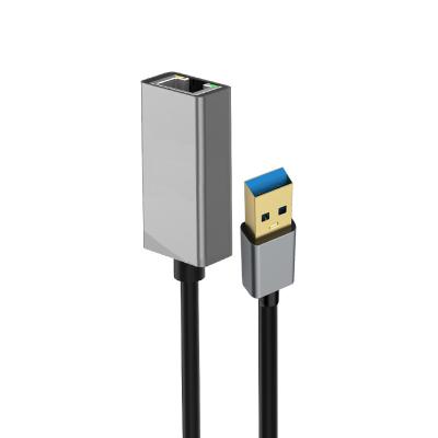USB A 3.2 Gen 1 Gigabit Ethernet 10 100 1000Mbit Adaptateur de taille compacte Aluminium