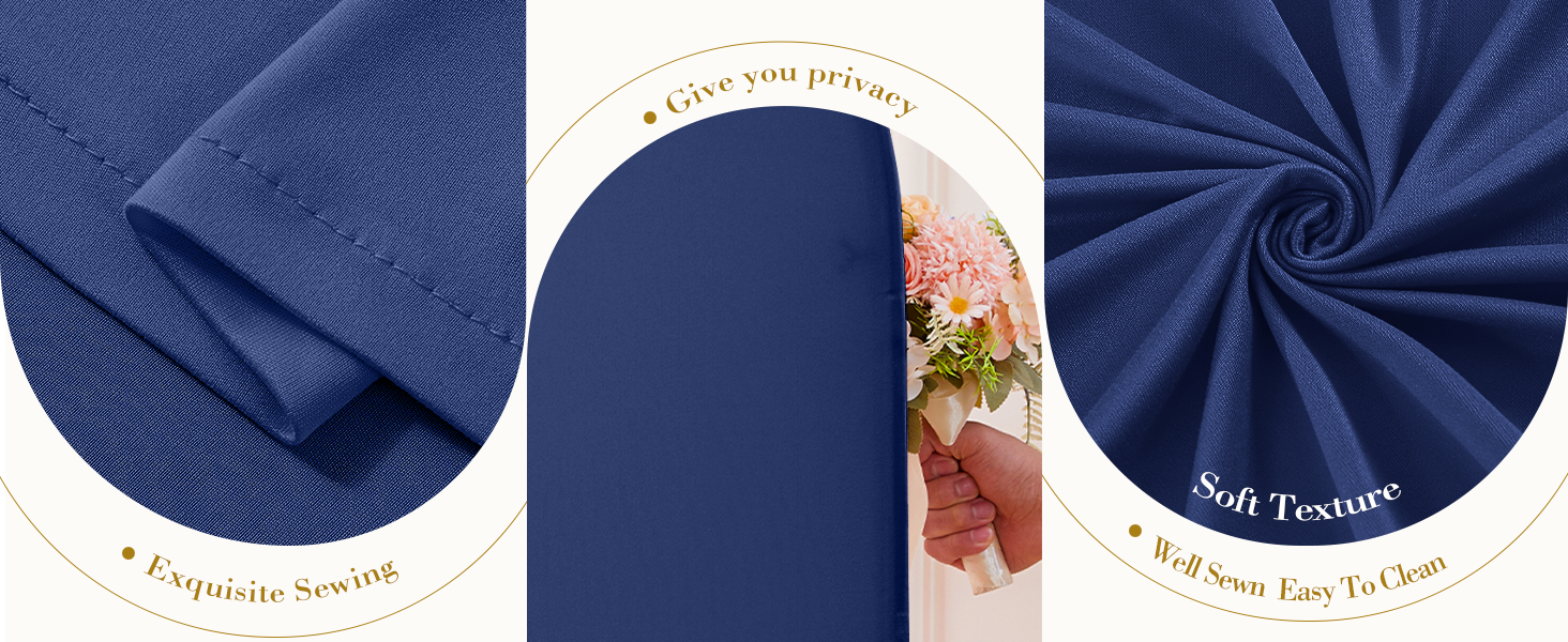 3 Piece Navy Blue Arch Covers ,Spandex Arch Backdrop Cover for Wedding、 Baby Shower 、Birthday Party