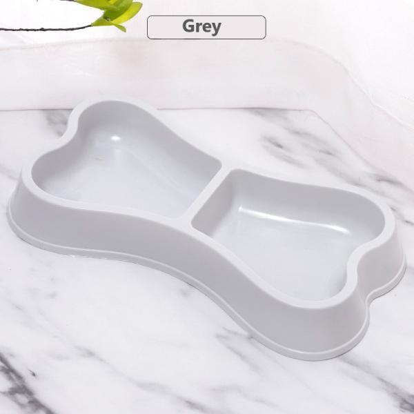 Pet Bowls Feeders Sustainable Macaron Color Bone Shape Double Food Bowl for Dogs and Cats