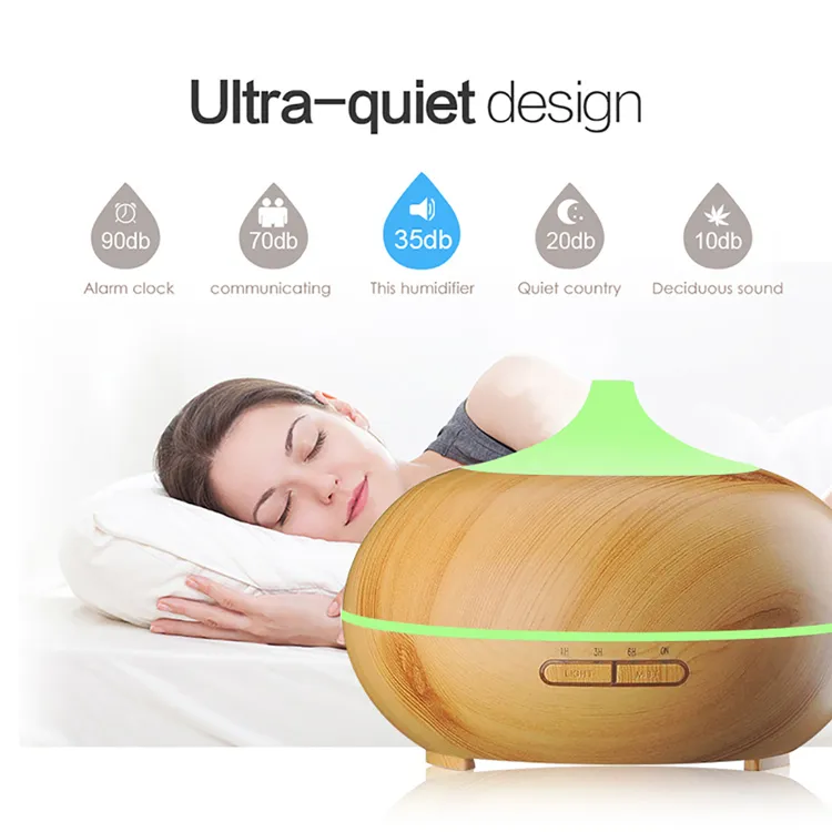 Unique Products 300ml Light Wood Oil Diffuser Innogear Essential Oil Diffuser Aroma Diffuser with Color LED Lights Changing