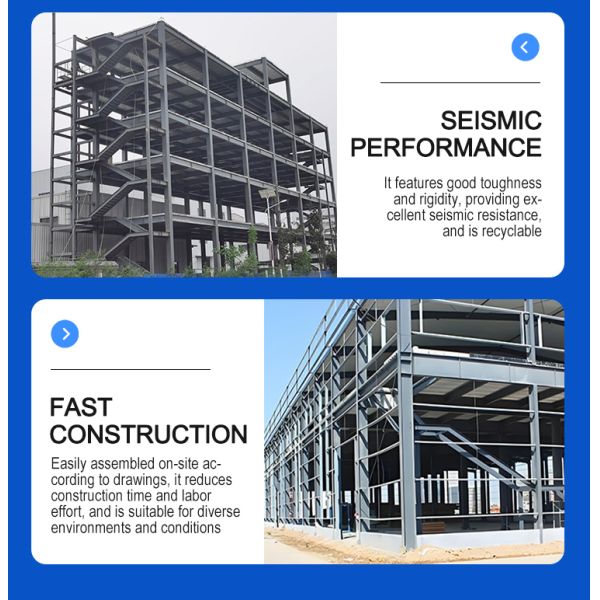Prefab Steel Structure Warehouse Building Kits, Industrial Workshop & Petrol Station Canopy Roof, One Stop Solution Low Cost Steel Construction