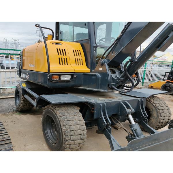 HYUNDAI R60W Excavadora de segunda mano Hyundai Excavadora de ruedas usadas 6 TON Excavadora de ruedas de segunda mano 60WVS