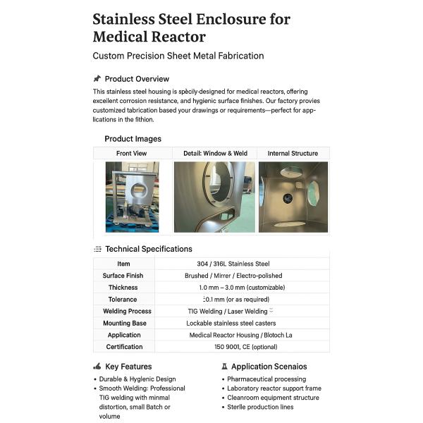 stainless steel fabrication near me 316 Stainless Steel Sheet Metal Medical Reactor Housing Processing Completed And Ready For Shipment