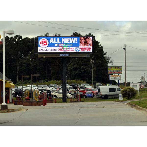 Digital Outdoor LED Billboard , Stage Background Multimedia thin LED display