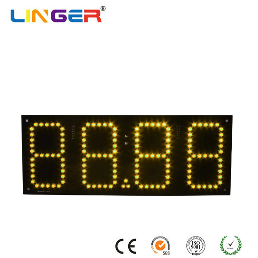 Yellow LED Fuel Price Signs IP67 Gas Price Signs With Innovative Display Panel Assembly