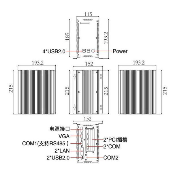 ПК 6*COM GPIO 40W I7 7500U промышленный мини со слотом Pci срочным