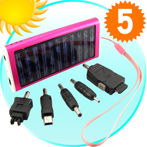Emergency Intelligent Mobile Phone Solar Chargers With Lithium Batteries Wiht AC Adapter
