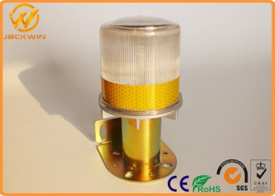 Roadside Safety LED Solar Barricade Warning Lights With Anti Theft Holder