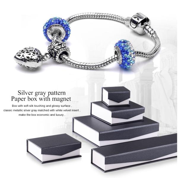 Flip Cardboard Jewelry Paper Boxes Necklace Packaging Magnetic Closure Gift Box
