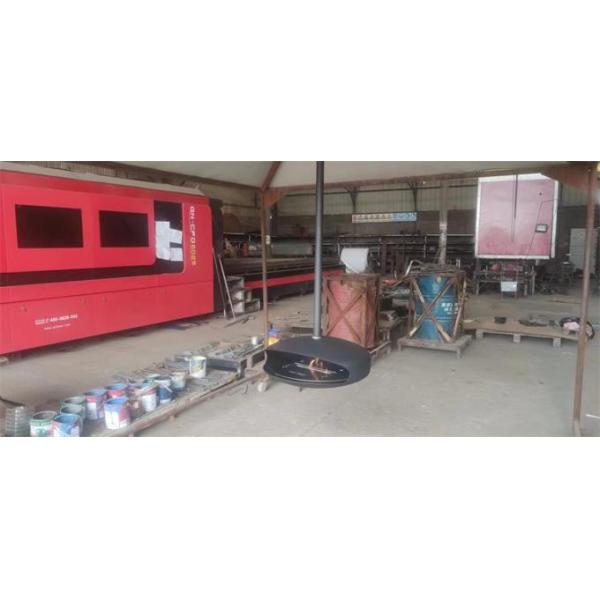 Indoor Black Real Flame Roof Mounted Hanging Cocoon Ethanol Fireplace