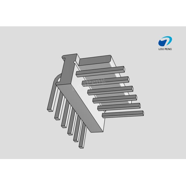 PCB Mount Header, Right Angle, Wire-to-Board, 6 Position, 3.96mm Pitch, Tin, Natural Housing Color, Shrouded / Solid
