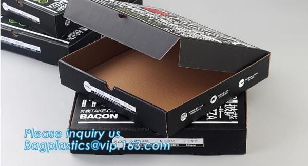 Custom Pizza Packing Paper Box Corrugated With Different Size, Recycle Paper Simple Pizza Package Lunch Box