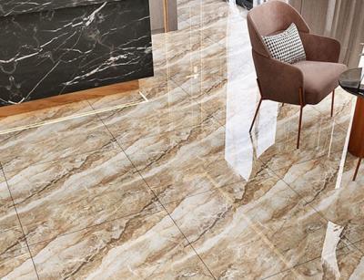 porcelaine 11mm de Fullbody de salon de carrelages de couleur de l'or 3pcs/Ctn de 800x800mm