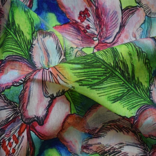 Сплетенный печати смеси вискозы ткани 70% Tencel Twill мягкой Тюль твердый покрашенный