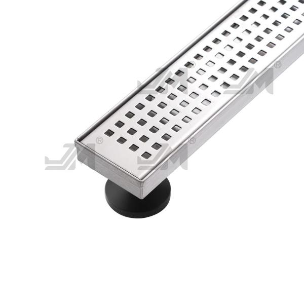 Linear 24 Inch Shower Drain , Square Floor Drain Brushed 304 Stainless Steel Material